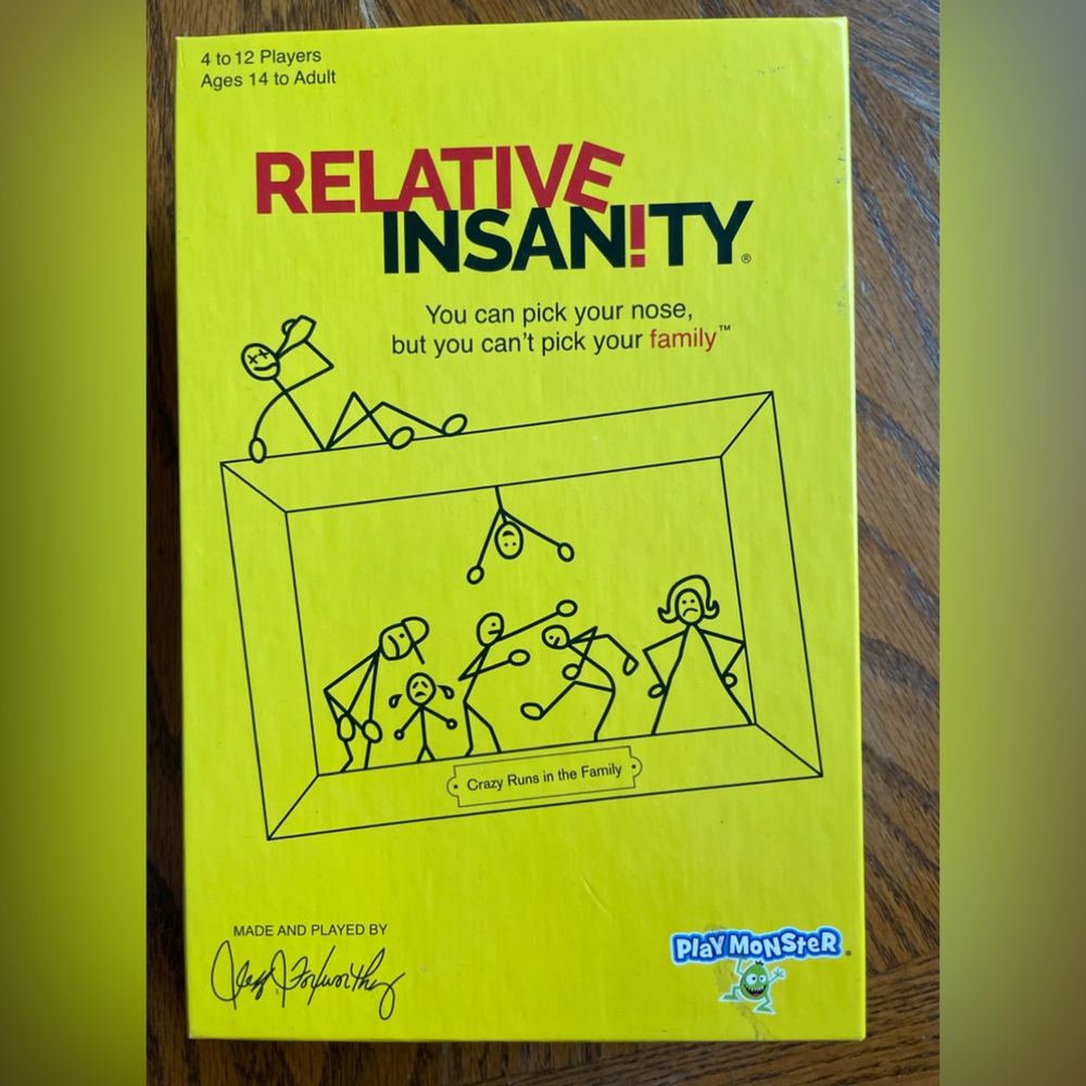 RELATIVE INSANITY family card game